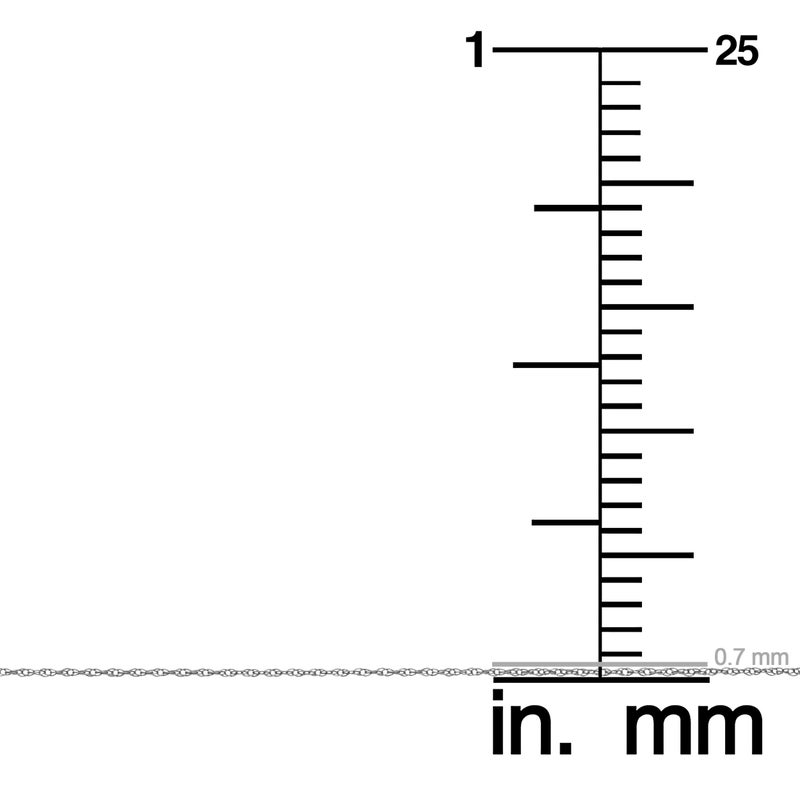 Kooljewelry Womens Classic Rope Chain - 14k White Gold Barely-There Necklace Thin Lightweight - Image 5