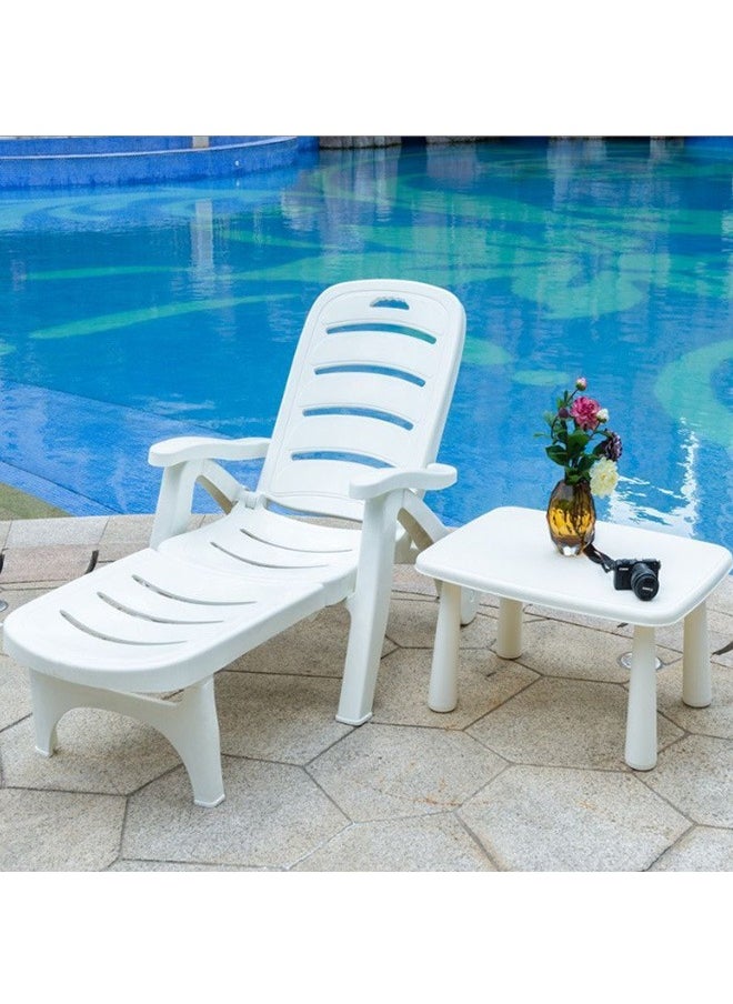 JCB CHIC - Outdoor  Chaise Lounge Set Of 2,Adjustable Pool Lounge Chair And Side Table , 5-Position Adjustable Backrest, Sunbathing Recliner, Beach Chair, Tanning Chair for Outside, Yard, Balcony, Pool Chairs - Image 1