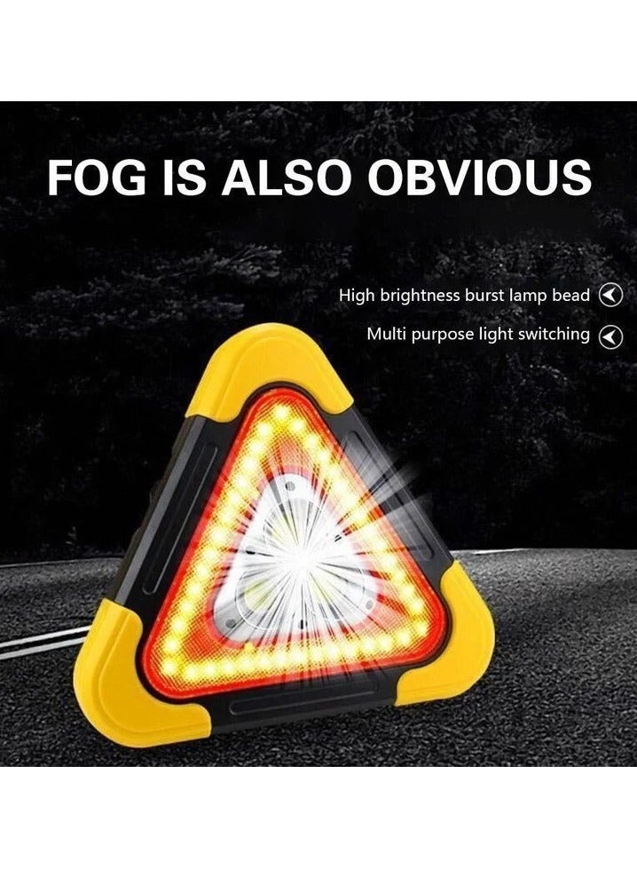 MUNTAQI Tripod Warning Light LED Multifunctional Car Emergency Light Solar Power Bank Emergency Safety Warning Explosion Charging Sign - Image 5