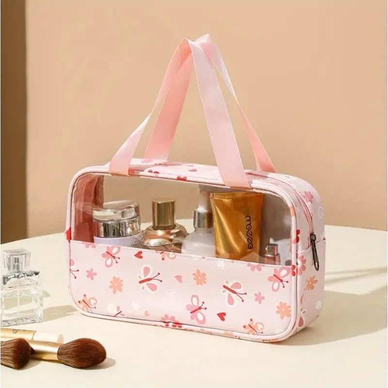 HOMENITY Printing Waterproof Large Capacity PVC Travel Cosmetic Bag Travel Toiletry Kit Multicolor - Image 4