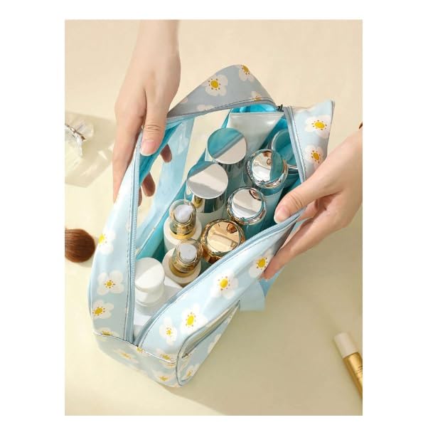 HOMENITY Printing Waterproof Large Capacity PVC Travel Cosmetic Bag Travel Toiletry Kit Multicolor - Image 5