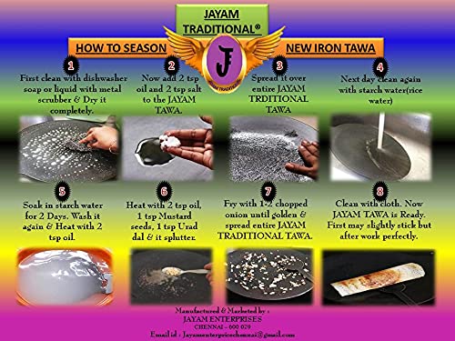 Jayam Traditional Jayam Traditional Iron Dosa Kallu/Tawa Special with Turner 2.5KG  - Image 4