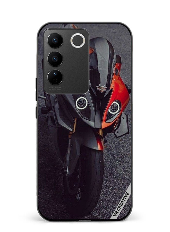 VR CREATIVE Protective Case Cover For Vivo V27e Bike Design Multicolour - Image 1