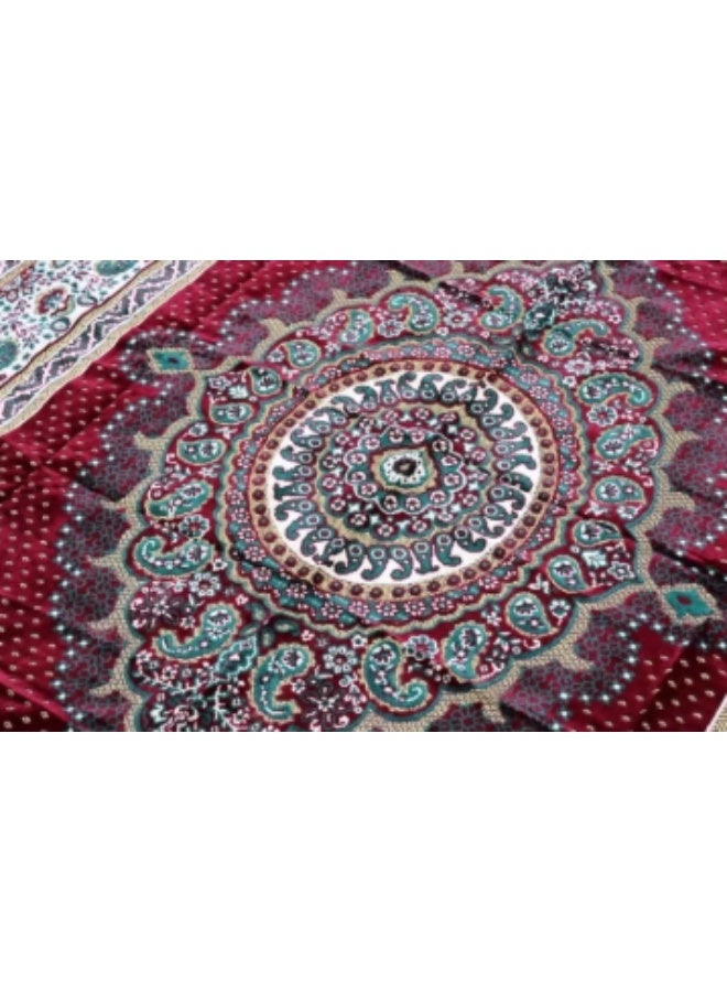 Premium Turkish velvet rug and carpet, a high-quality Turkish rug with beautiful natural patterns, ideal for travel, camping, picnics, and outdoor activities. A luxurious rug measuring three meters long by two meters wide. - Image 3