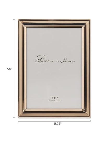 Lawrence Frames Lawrence Frames Strata Metal Picture Frame  5x7  Gold  - Image 5