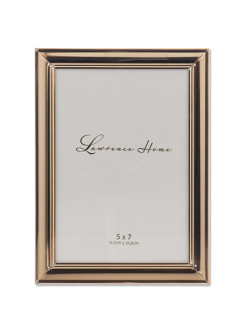 Lawrence Frames Lawrence Frames Strata Metal Picture Frame  5x7  Gold  - Image 1