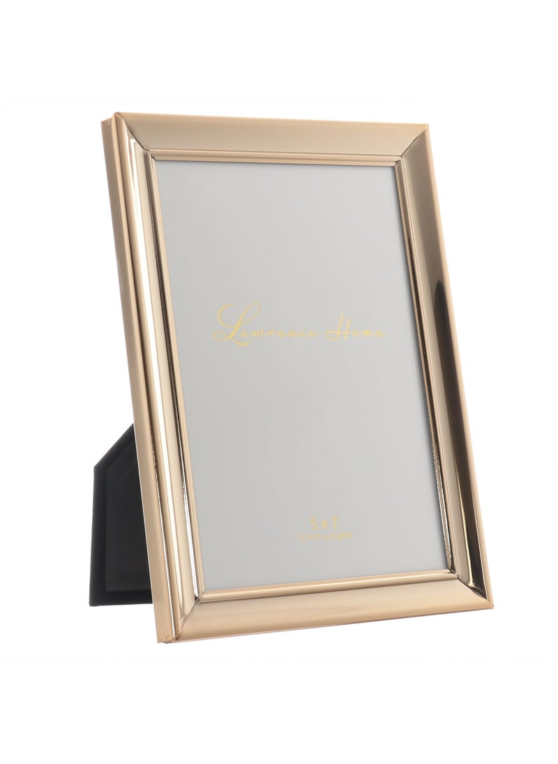 Lawrence Frames Lawrence Frames Strata Metal Picture Frame  5x7  Gold  - Image 2
