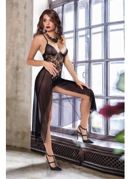DoReMi Miorre Guipure Detailed Long Nightgown Set  - Image 5
