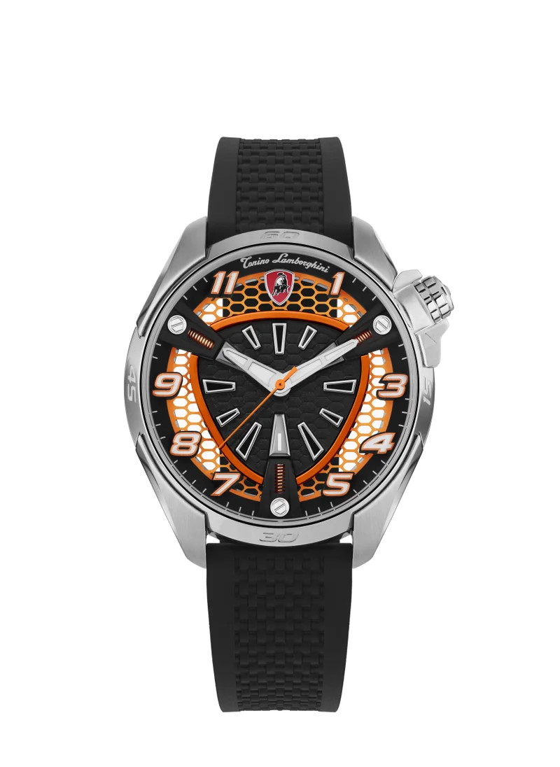 تونينو لامبورجيني TLABSO-SS-R - Tonino Lamborghini SHOCK ABS SS/ORANGE Male Watch