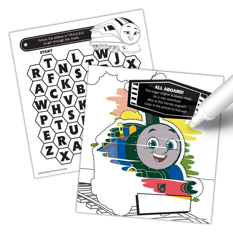Bendon Thomas All Engines Go 20 Page Imagine Ink Coloring Book with 1 Mess Free Marker - Image 2