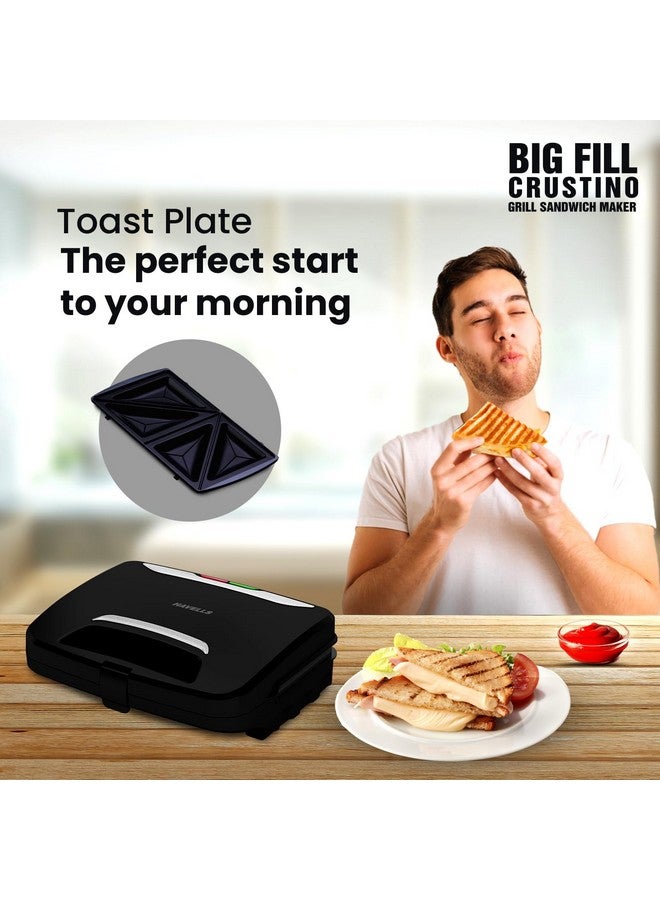 Havells Big Fill Crustino Grill Sandwitch Maker 900W With Food Grade Non Stick Grill Plates 2 Years Warranty - Image 5