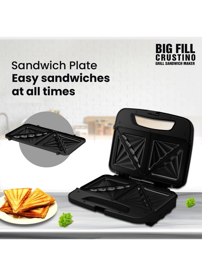 Havells Big Fill Crustino Grill Sandwitch Maker 900W With Food Grade Non Stick Grill Plates 2 Years Warranty - Image 3