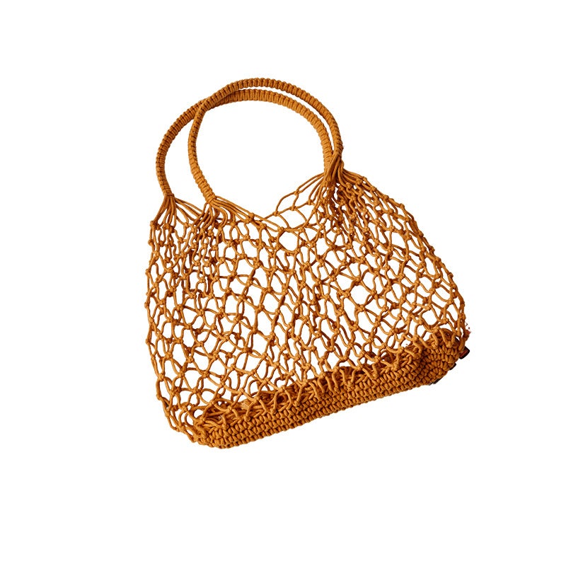 Handwoven Cotton Rope Beach Tote Bag - Image 5
