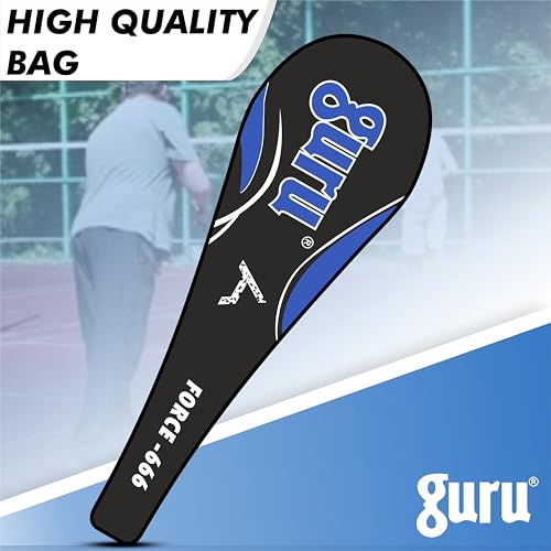 GURU Force-666 Blue Badminton Racket Pack of 1 for Men, Women Boys & Girls with Cover - Image 3