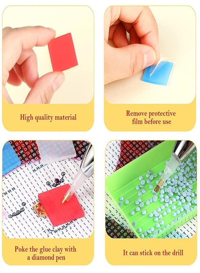CartHome 48 Pieces Diamond Art Wax, Diamond Painting Tool Kit with Four Color Mix, Diamond Art Wax for Creative Craft Projects, Square Wax Set in Convenient Storage Box ﻿ - Image 5