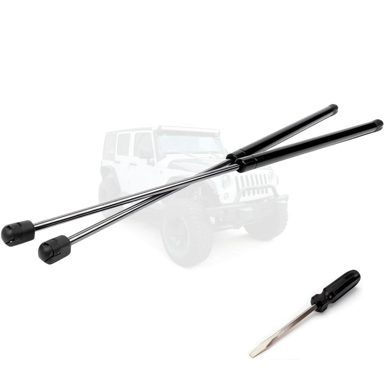 JSTEE Rear Window Glass Lift Supports Gas Springs 68068261AA Compatible with 20112017 Jeep Wrangler 2018 Wrangler JK Factory Top Only 2Pc Set - Image 2