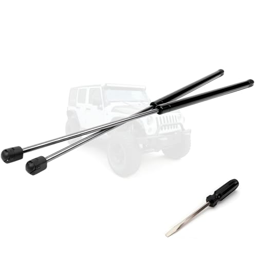 JSTEE Rear Window Glass Lift Supports Gas Springs 68068261AA Compatible with 20112017 Jeep Wrangler 2018 Wrangler JK Factory Top Only 2Pc Set - Image 1