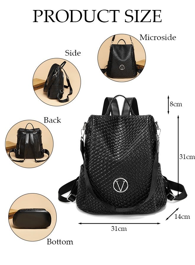 DUNISO 2 in 1 Women's Backpack Fashionable Travel Backpack For Women Large Capacity School Backpack Shoulder Bag with Detachable Shoulder Strap For College Girls Students - Image 2