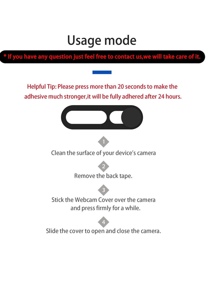 Camera Cover, Camera Cover Compatible with iPhone 14Pro Max/15/15 Puls/15Pro Max, Webcam Cover Protector Protect Privacy and Security, Not Affect Face ID - 2 Pack-Black - Image 2
