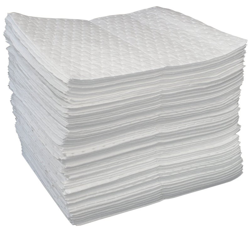 AUTO CARE Autocare Heavyweight Oil Absorbing Pads  White Absorbing Heavy Weight OilOnly Absorbent Mat Pad  15 x 20  50 Oil Absorbent Pads - Image 3