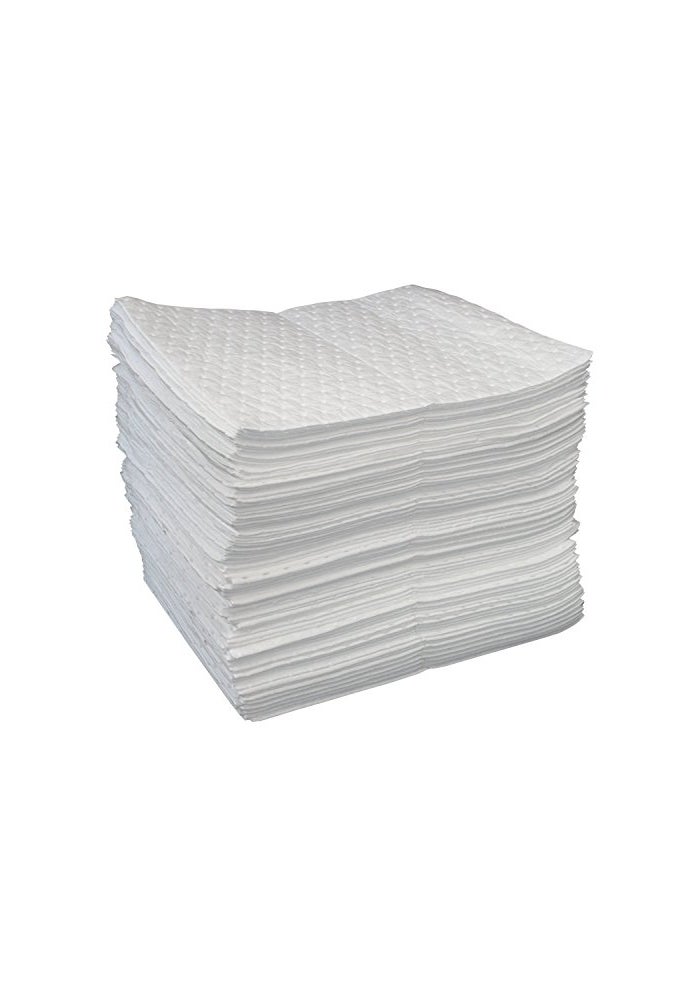 AUTO CARE Autocare Heavyweight Oil Absorbing Pads  White Absorbing Heavy Weight OilOnly Absorbent Mat Pad  15 x 20  50 Oil Absorbent Pads - Image 1
