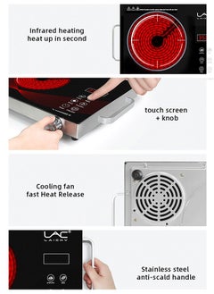 Electric Infrared Induction Cooktop Stove,Power range from 100W to 3500W,Compatible with All Cookware,Heat-Up In 5S with Cooking Timer,LED Screen,One-piece Panel for Easy Cleaning - pzsku/ZD59D18F46E6A197D8CA3Z/45/_/1727340261/ddbfe6f2-da46-4b0c-b377-6b758a98d323