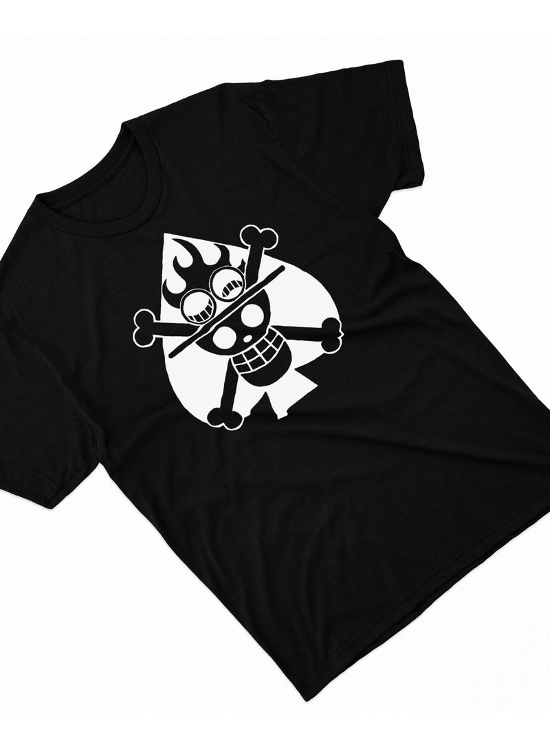 Fashion World Cotton T-shirt Printed with High-quality Anime One Piece ACE - Image 2