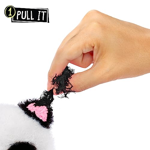 Fluffie Stuffiez Panda Large Collectible Feature Plush 11" - Surprise Reveal Unboxing with Huggable ASMR Fidget DIY Fur Pulling, Ultra Soft Fluff - Image 3