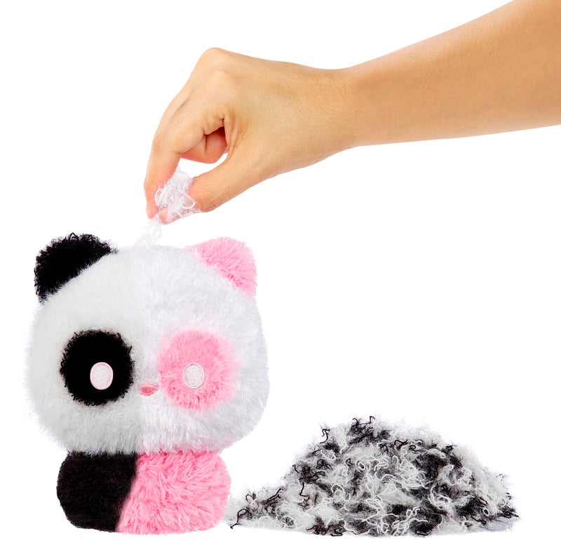 Fluffie Stuffiez Panda Large Collectible Feature Plush 11" - Surprise Reveal Unboxing with Huggable ASMR Fidget DIY Fur Pulling, Ultra Soft Fluff - Image 2