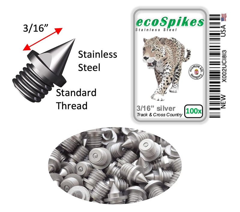 ecoSpikes 3/16 inch Stainless Steel Track and Cross Country Spikes (Bag of 100) - Image 2