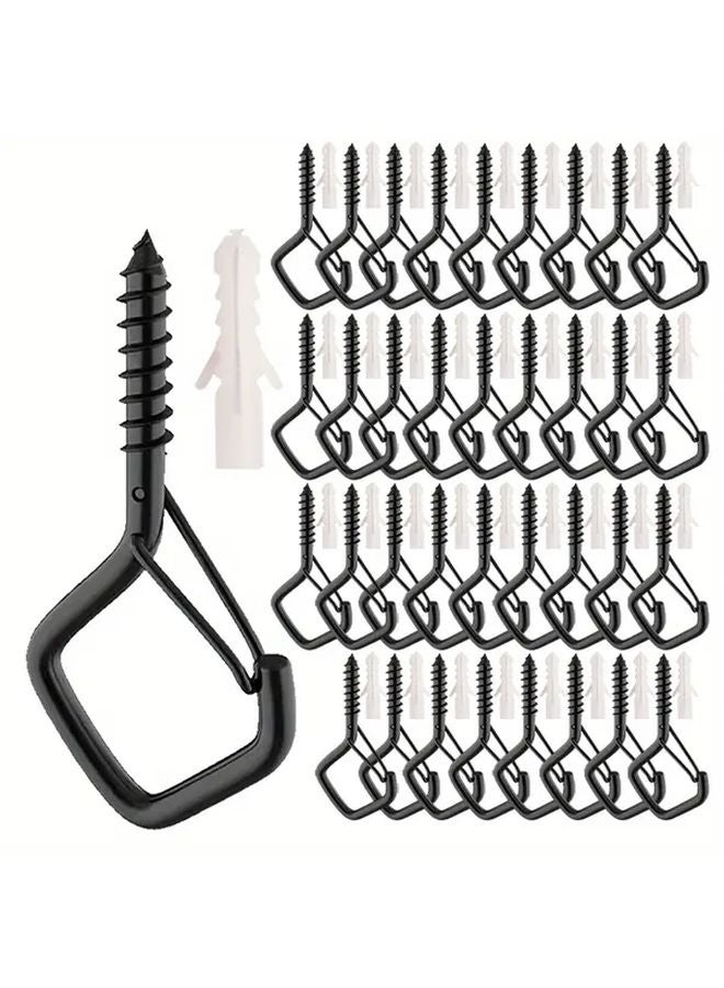 36 حزمة من الخطافات الفولاذية المتينة للاستخدام الخارجي لأضواء الخيوط والنباتات والجرس الرياح مقاومة للصدأ - Image 1