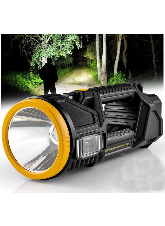 Rechargeable Solar Powered Searchlight, LED Fishing Flashlight with Rechargeable Solar Panels, Super Bright Lantern for Fishing, Marine and Camping - Image 1