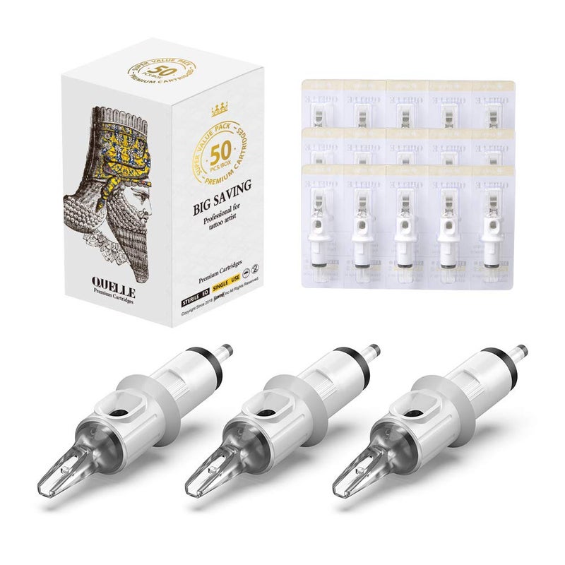 Hawink Tattoo Cartridge Needles #12 Standard 15 Curved/Round Magnum M-Taper 50PCS with Membrane Professional Disposable EN05S-50-1215RM - Image 1