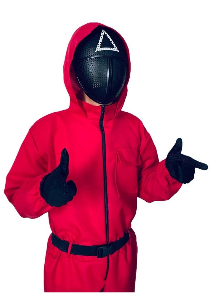 Generic - Squid Game Three Masks Cos Clothing Squid Game Clothing One-piece Suit With Belt Hand Suit Dress Up Costumes - Image 1