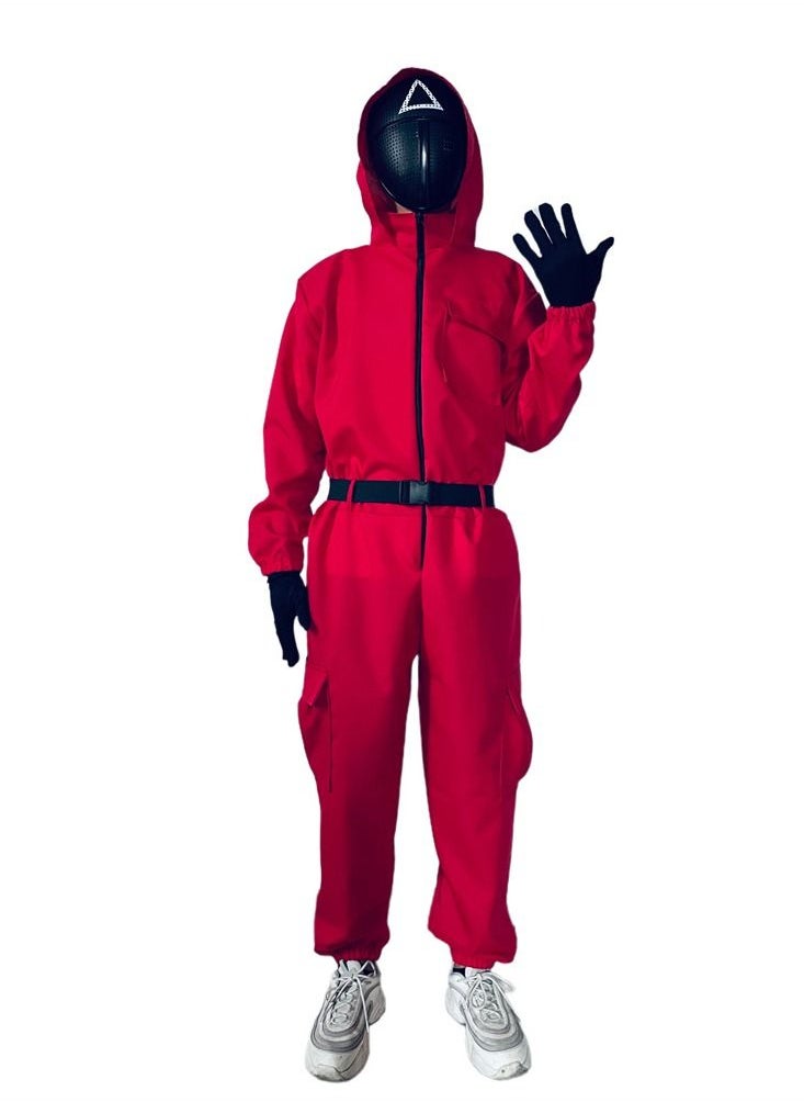 Generic - Squid Game Three Masks Cos Clothing Squid Game Clothing One-piece Suit With Belt Hand Suit Dress Up Costumes - Image 1