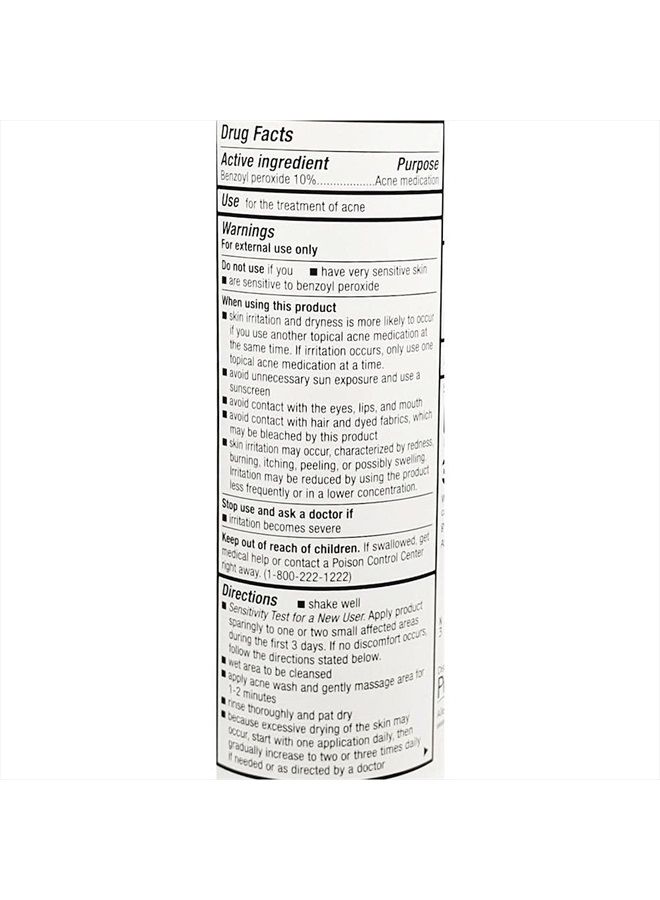PERRIGO 10 Benzoyl Peroxide Acne Medication Face Wash Quantity 1, 5 Ounce  - Image 2