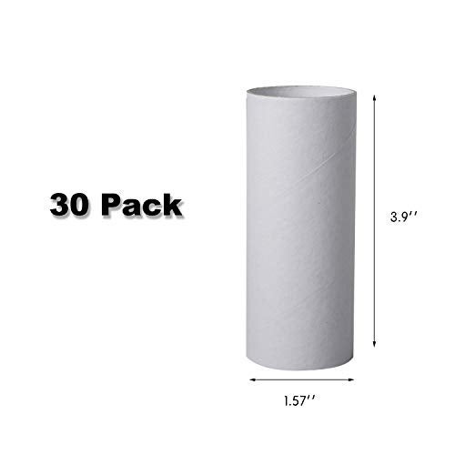 Bargain Paradise 30 Pack Craft Rolls - Thick Cardboard Tubes for Crafts - Round Cardboard Tubes - Craft Tubes - Craft Round Tubes - Paper Tube for Arts & Crafts - 1.57 x 3.9 Inches - White - Image 2