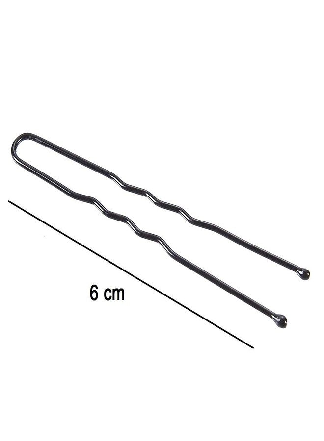 VEDETIC 6-cm Long Bobby Hair Pins for Women And U Shape Pins Hair Clips for Updo Hairstyles, Hair Styling Accessories, Black, 2 Inches pack of 20 - Image 3