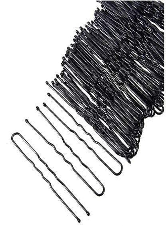 VEDETIC 6-cm Long Bobby Hair Pins for Women And U Shape Pins Hair Clips for Updo Hairstyles, Hair Styling Accessories, Black, 2 Inches pack of 20 - Image 1