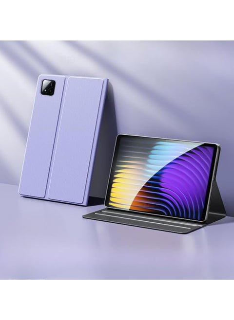 Compatible with Xiaomi Pad 7 / Mi Pad 7 Pro 2024 11.2 inch Full Leather Case Holder with Silicone Shell with Auto Sleep Wake For Mi Pad 7/7 Pro
