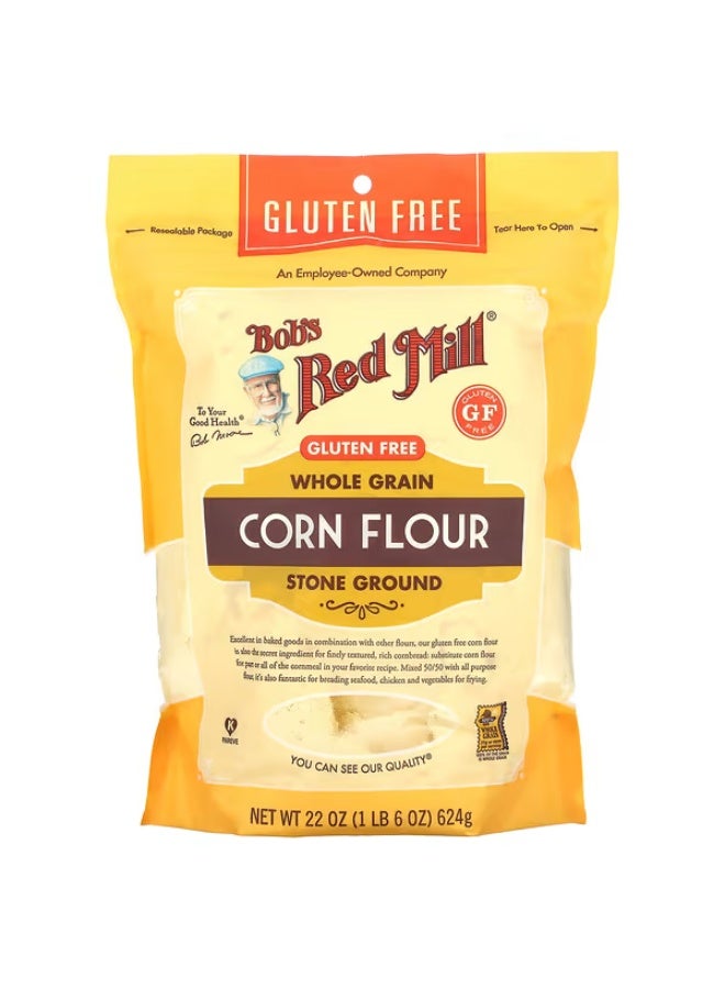 بوبز ريد ميل دقيق الذرة من بوبز ريد ميل، حبوب كاملة، 1 رطل و6 أونصة (624 جم)