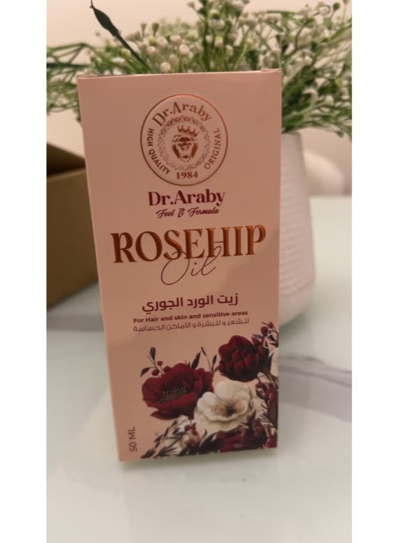 دكتور عربي زيت الورد الجوري العربي 100% طبيعي من Dr.Araby ١٠٠ مل– تفتيح وترطيب وعلاج آثار الحبوب وتساقط الشعر | Feel It Formula | مضاد أكسدة لبشرة ناعمة وشعر صحي - Image 4