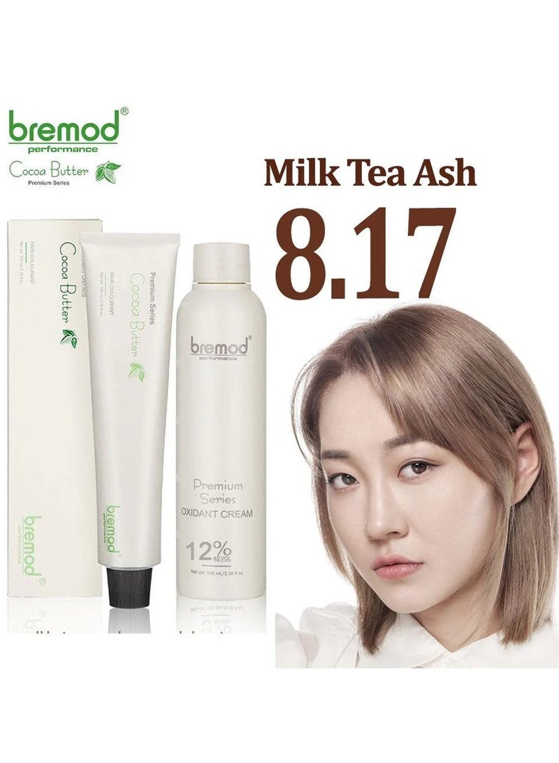 BREMOD Premium Series 8.17 Milk Tea Ash Hair Color - Image 1