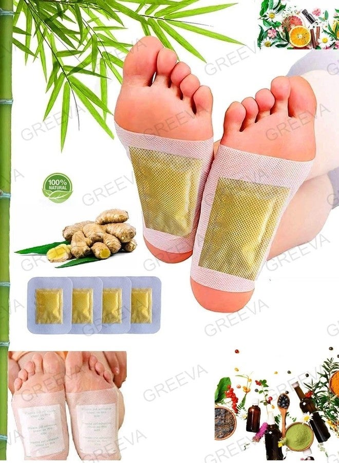 GREEVA Cleansing Detox Foot Patches pack of pads foot cleaning detoxing pad (10 pad) - Image 1
