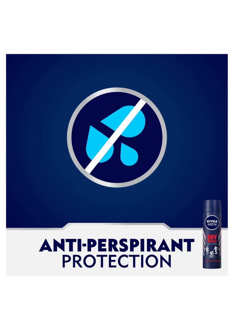 نيفيا عبوتين من سبراي مضاد للعرق دراي ايمباكت للرجال من نيفيا 150 مل - Image 4