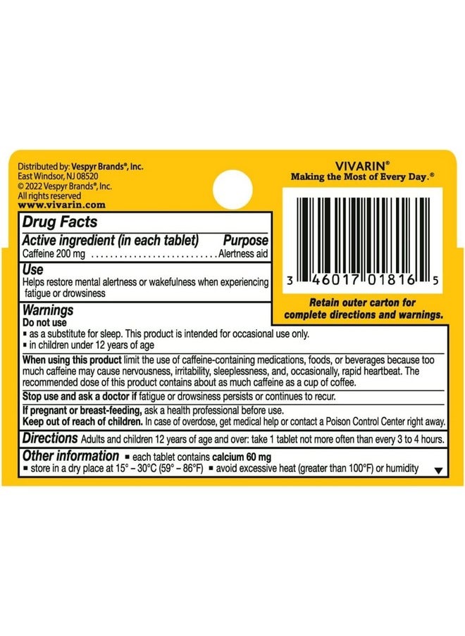 Vivarin Vivarin Tabs 16Ct Size 16Ct Vivarin Tablets 16Ct  - Image 2