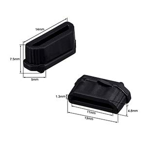 Lampvpath Silicone 10Pcs HDMI Anti-Dust Cover Plugs Protector Stopper Cap for Female Port Black for TV,Computer,Other Devices. - Image 2