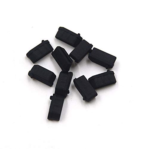 Lampvpath Silicone 10Pcs HDMI Anti-Dust Cover Plugs Protector Stopper Cap for Female Port Black for TV,Computer,Other Devices. - Image 3
