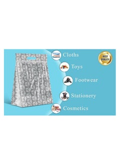 shalimar Shalimar Zip N Lock Press Fit Bag Reusable Extra Large ZipLock Bag MultiPurpose Shopping Bag with Handle - Pack of 2 20 Bags - Silver Color  - Image 2