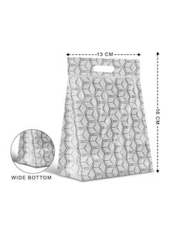 shalimar Shalimar Zip N Lock Press Fit Bag Reusable Extra Large ZipLock Bag MultiPurpose Shopping Bag with Handle - Pack of 2 20 Bags - Silver Color  - Image 3